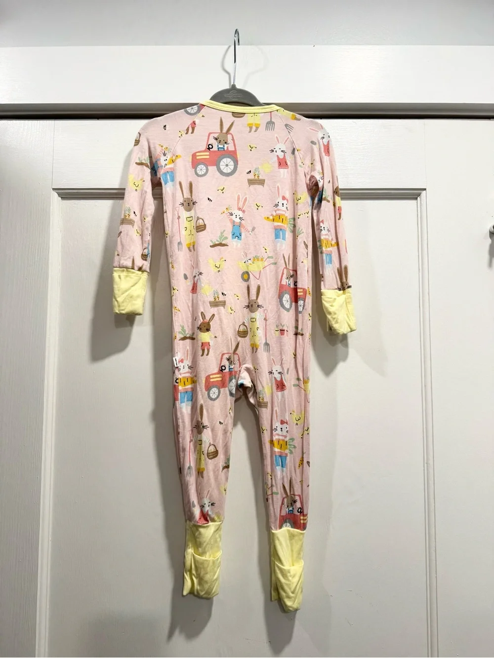 Little Sleepies‎ Bamboo convertible sleeper pink hop to it 6-12M Easter Bunny